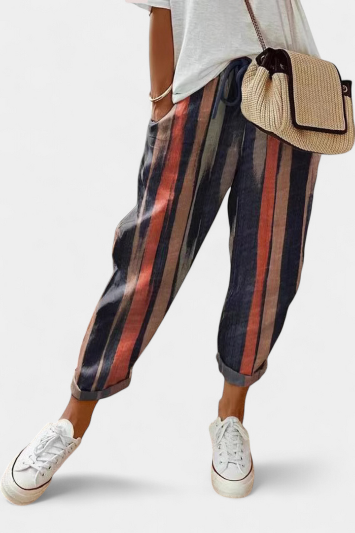 Mely Laisvi Lino Kelnės su Atsipalaidavusiu Kirpimu ir Laiko Patikrinta