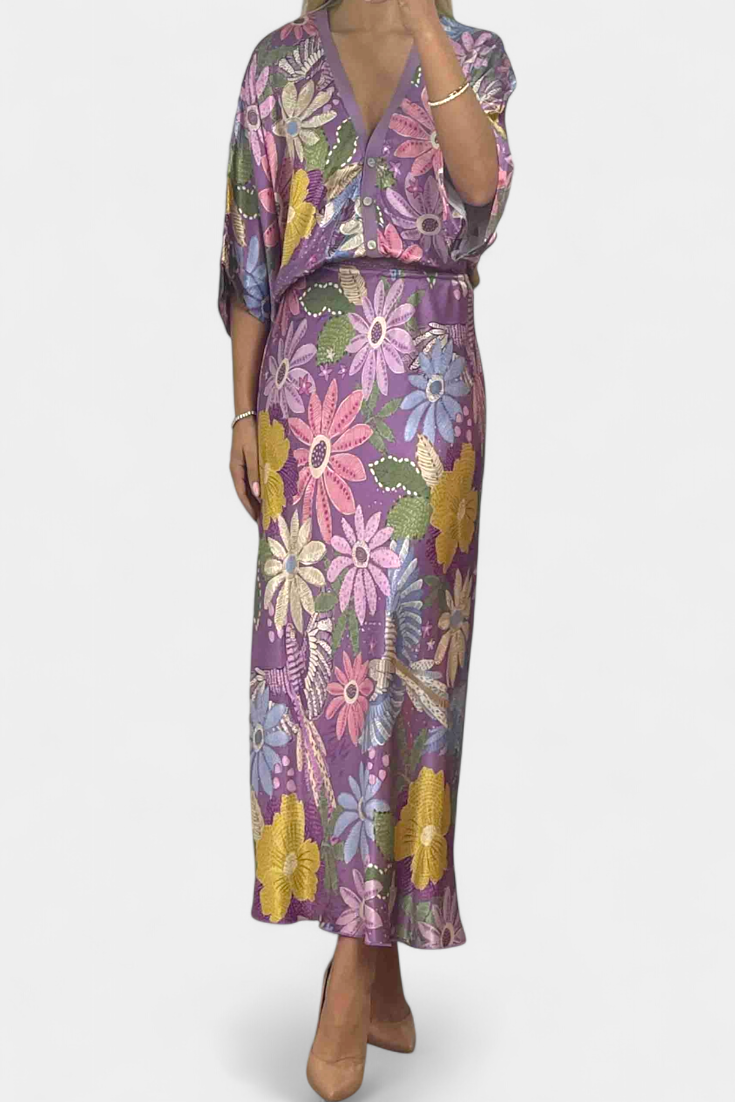 Conjunto de Blusa e Saia de Cauda de Peixe Shae