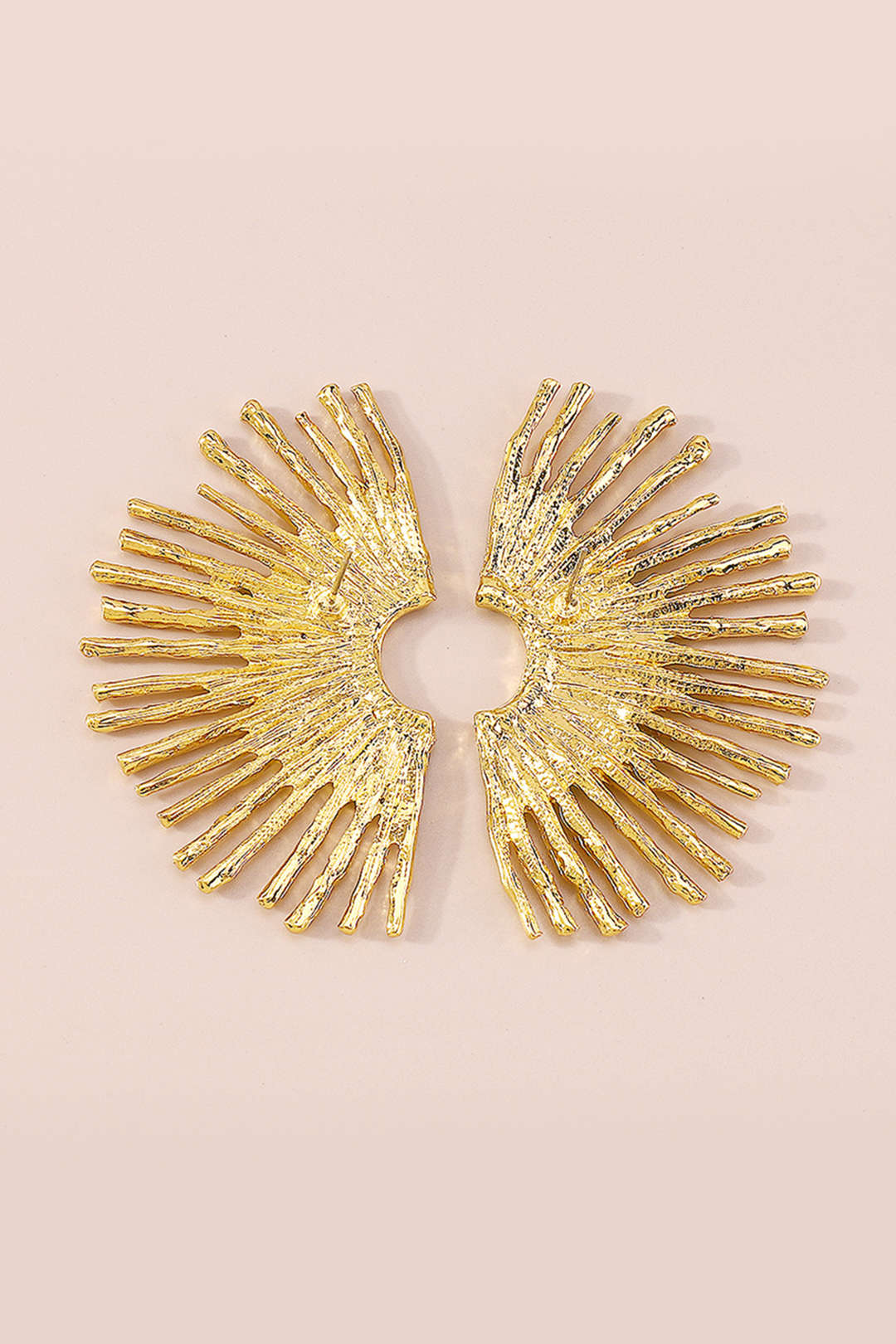 Metalinis auskarai su banginiu kraštu