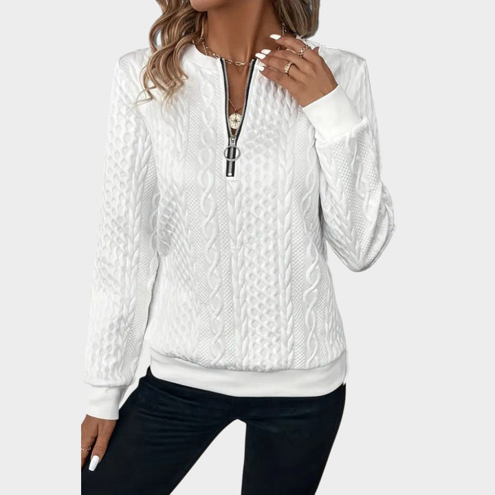 Zoey™ | Minkštas džemperis su užtrauktuku