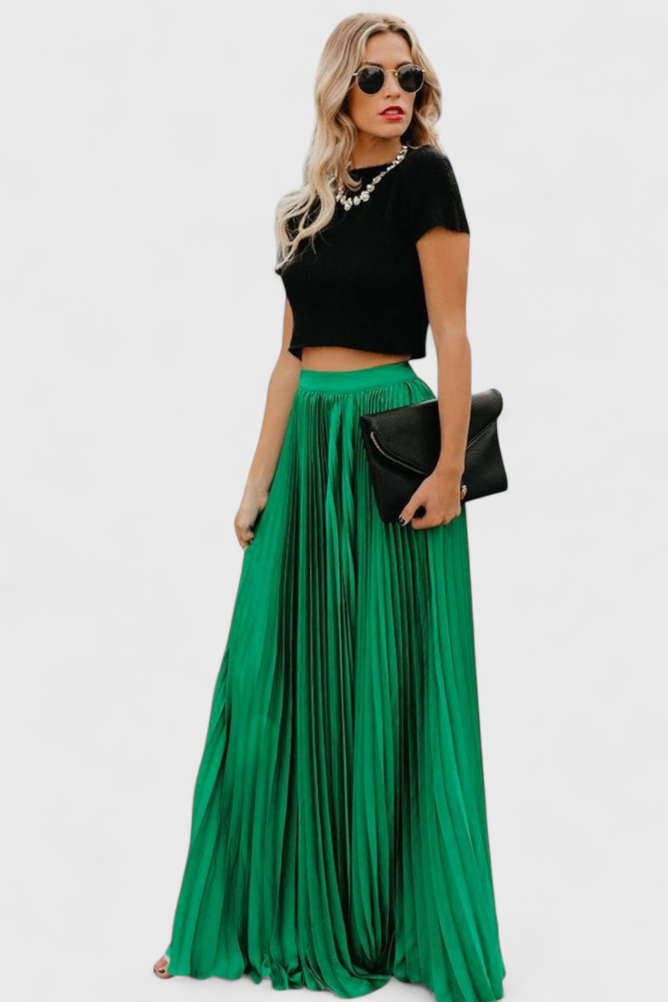 Mila Ilgi Plisuoti Sijonai su Aukštu Liemeniu