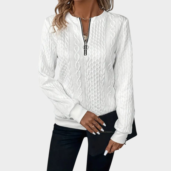 Zoey™ | Minkštas džemperis su užtrauktuku