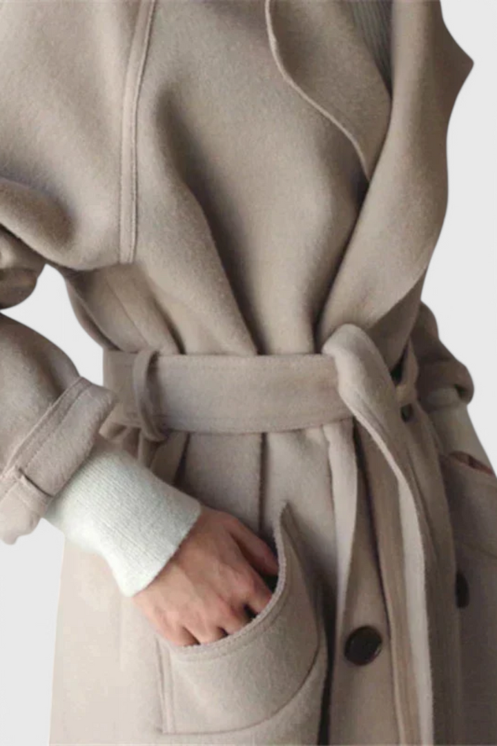 Clara™  | Ilgas vilnos mišinio paltas