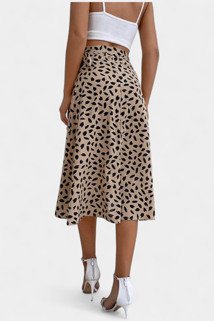 Kameila Boho Apversti Sijonai su Asimetriniu Raštu