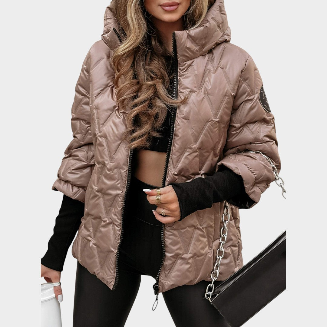 Christina™ | Casaco estilo patchwork com capuz