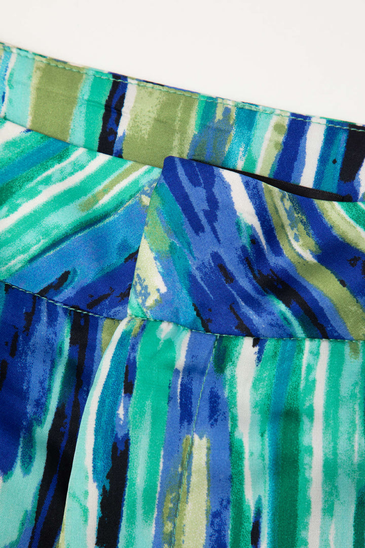 Inna Aukšto Liemens Tiesios Kelnės su Marmuro Raštu