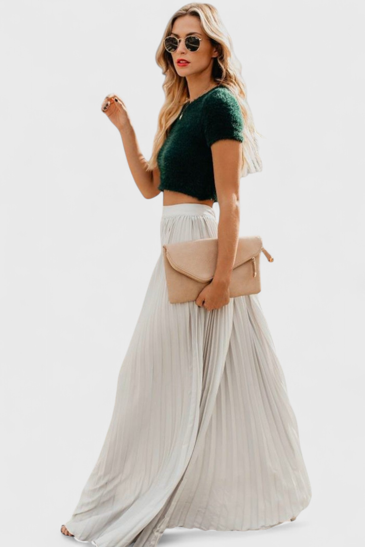 Mila Ilgi Plisuoti Sijonai su Aukštu Liemeniu