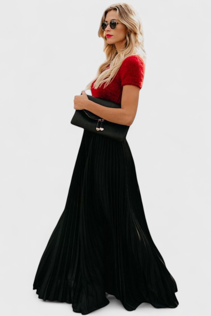 Mila Ilgi Plisuoti Sijonai su Aukštu Liemeniu