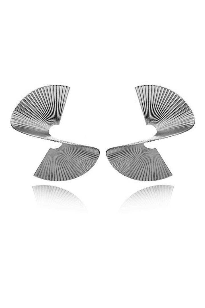Metaliniai Plisuoti Auskarai