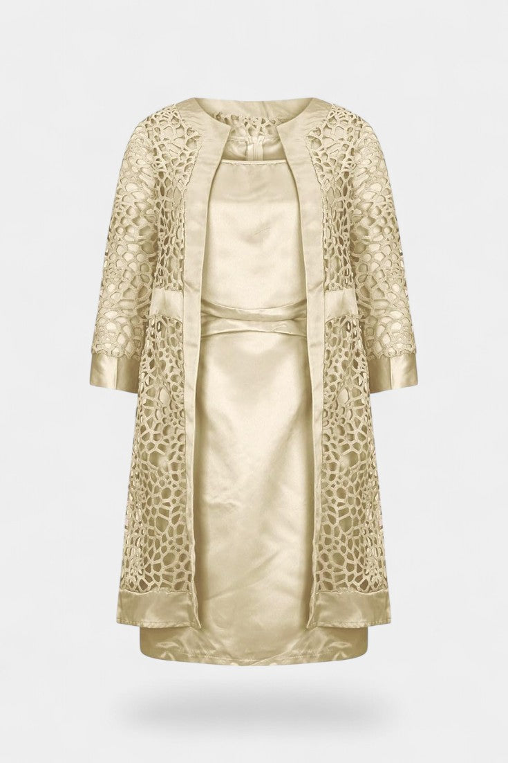 Conjunto de Vestido de Duas Peças Freya com Renda