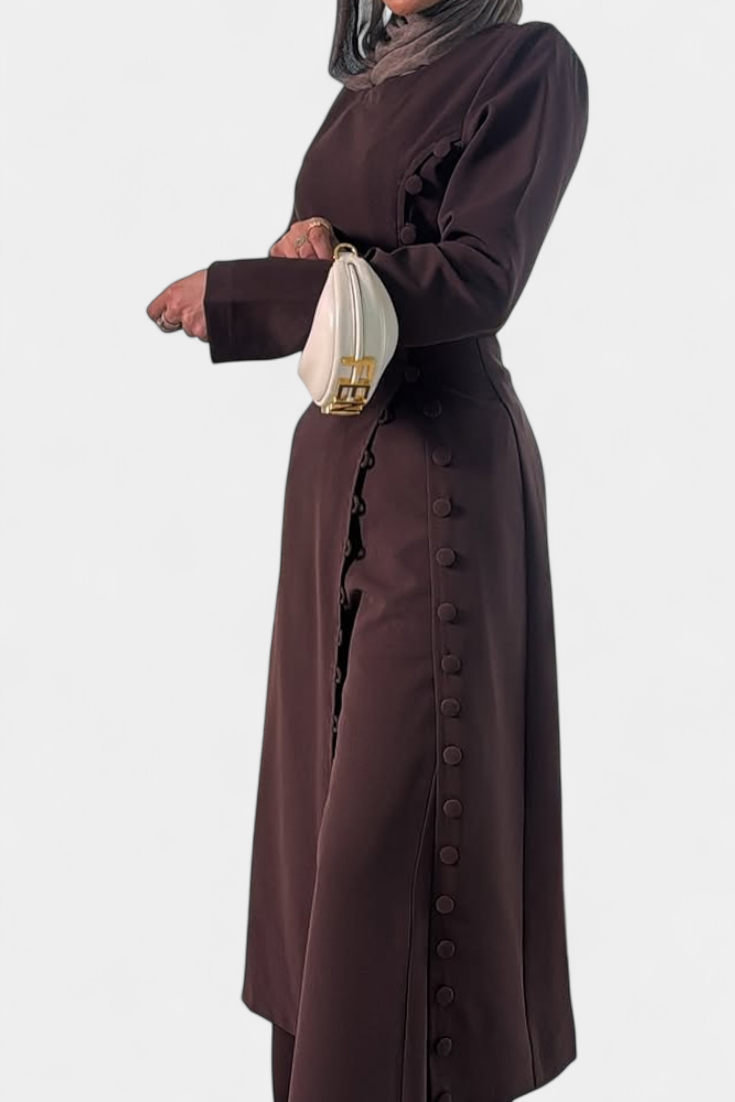 Melissa Klasiska Blusa Macia com Botões e Calças Longas