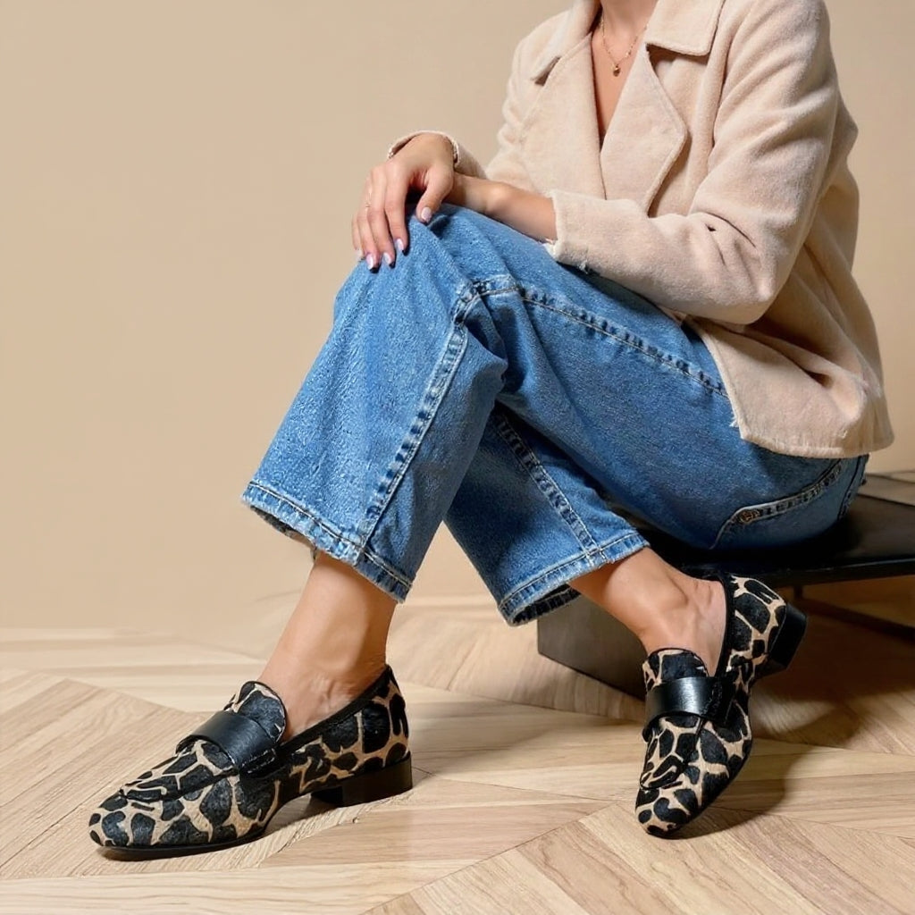Leonie™ | Moteriški mokasīnai su gyvūnų raštu
