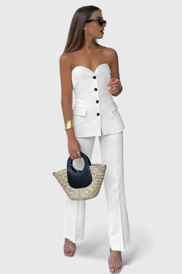 Paesha be rankovių ir plačių kojų komplektas