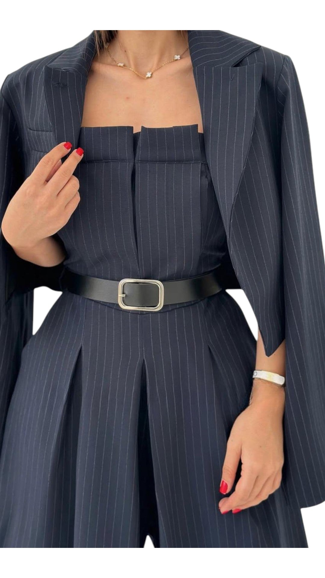 Eclat™ | Moteriškas komplektas bustier + švarkas – Elegantiško ir modernaus stiliaus