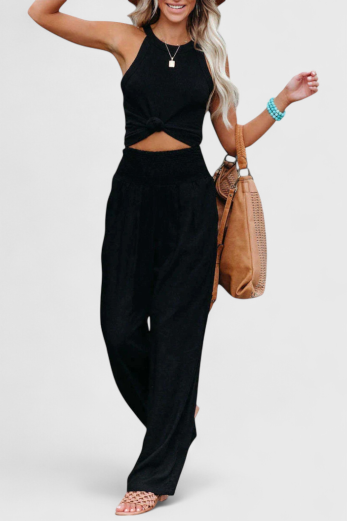 Alexia Medvilnės ir Lino Kelnės su Plūstančiu Kirpimu ir Natūralia Elegancija