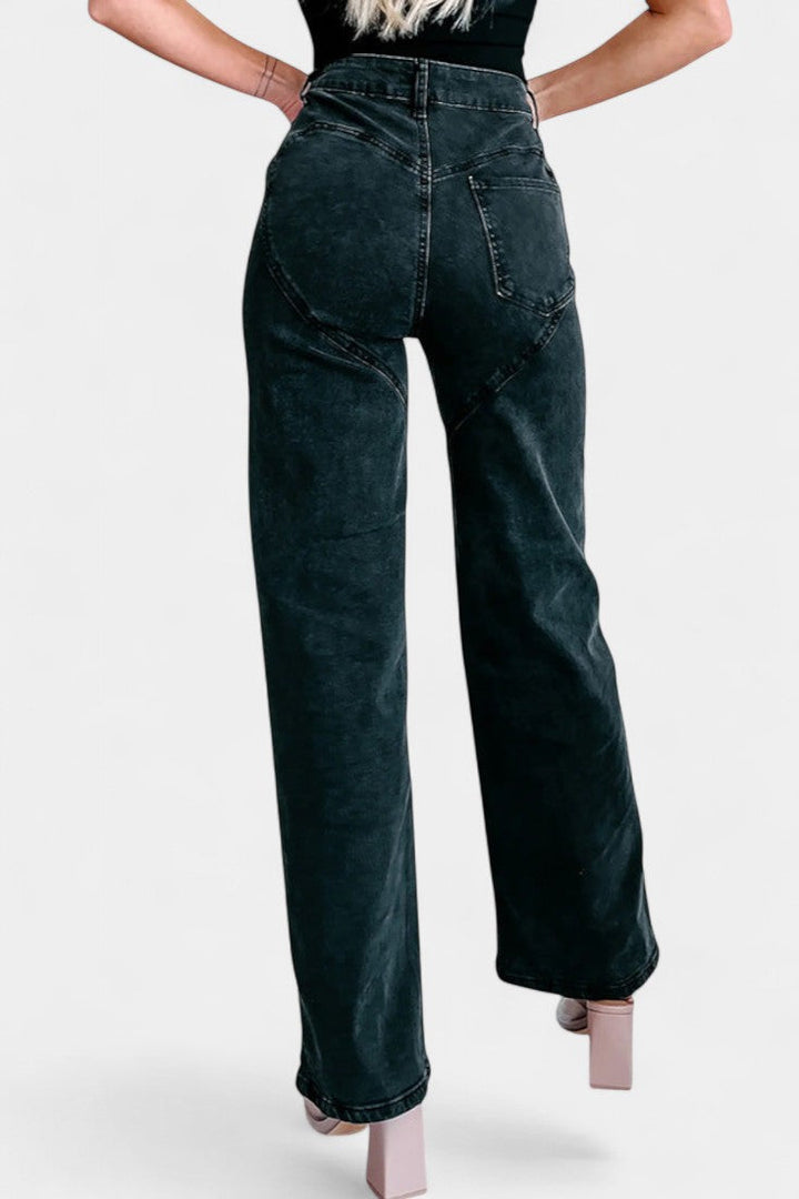 Evian Džinsai Su Pledais ir Rhinestones