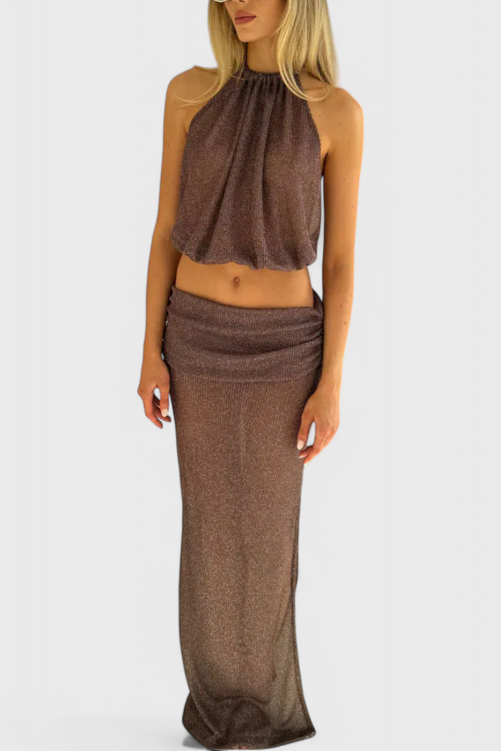 Zhenya Dviejų dalių Halter Komplektas