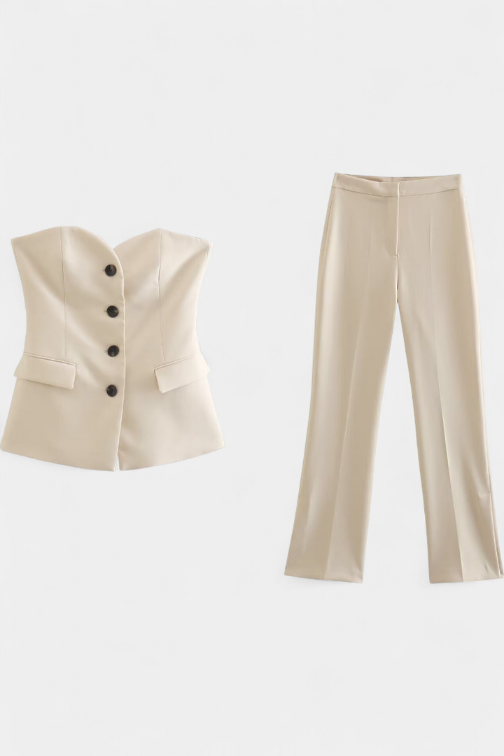 Paesha be rankovių ir plačių kojų komplektas