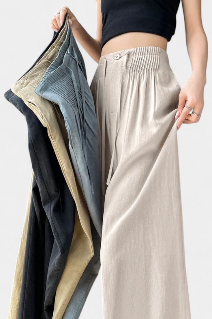 Ilyana Aukštos Juosmens ir Plačios Kojo Kelnės