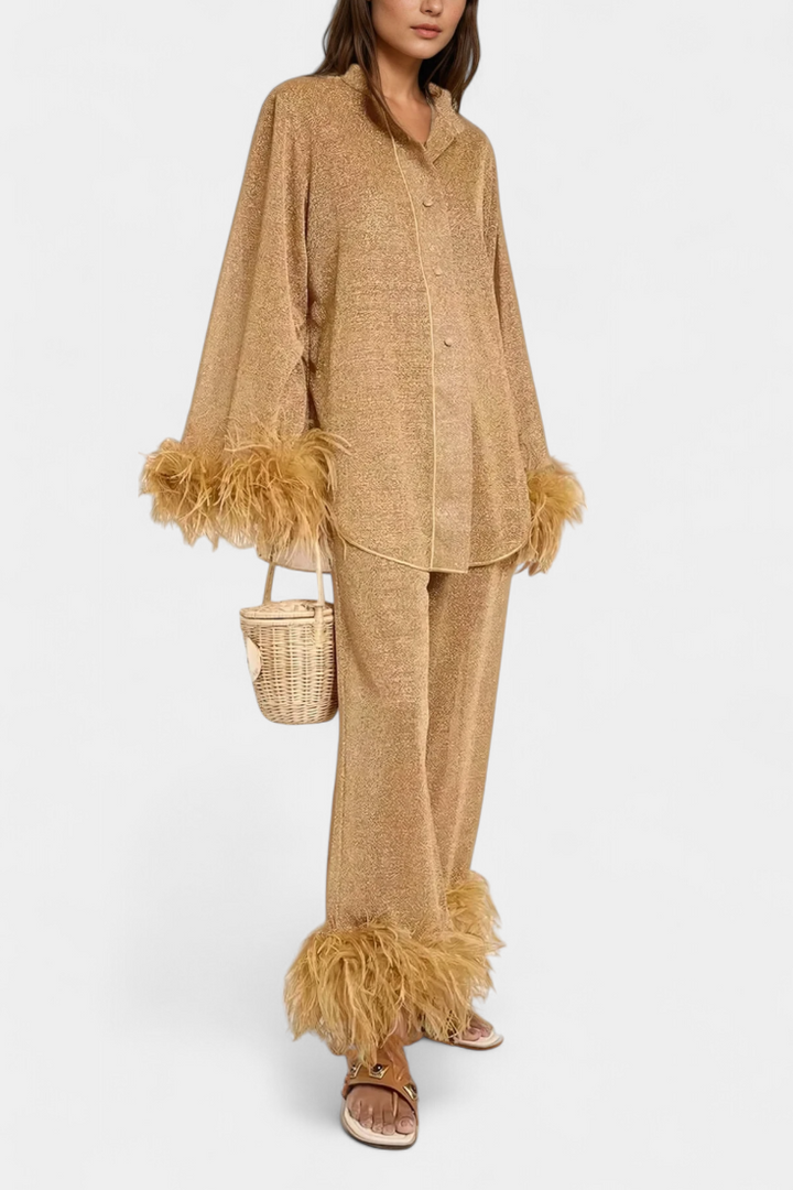 Polina Dviejų Dalių Komplektas su Paukščių Fėja Kaklarotu