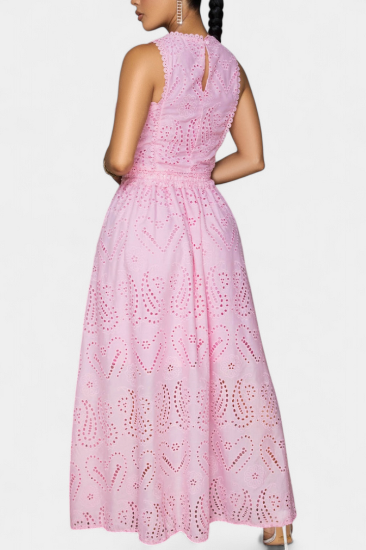 Conjunto Romântico de Flores de Renda Danitza