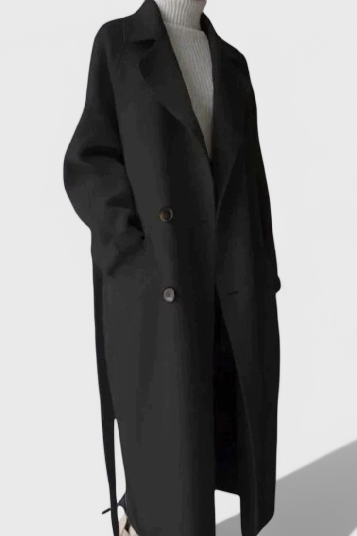 Clara™  | Ilgas vilnos mišinio paltas