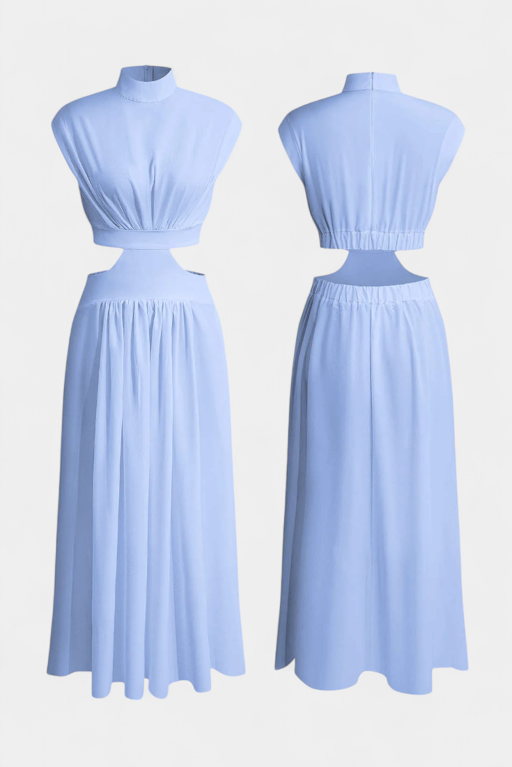 Jocelyn Garais Minimalistinis Kompleksas su Aukštu Iškirpimu ir Šoniniais Atvėrimais