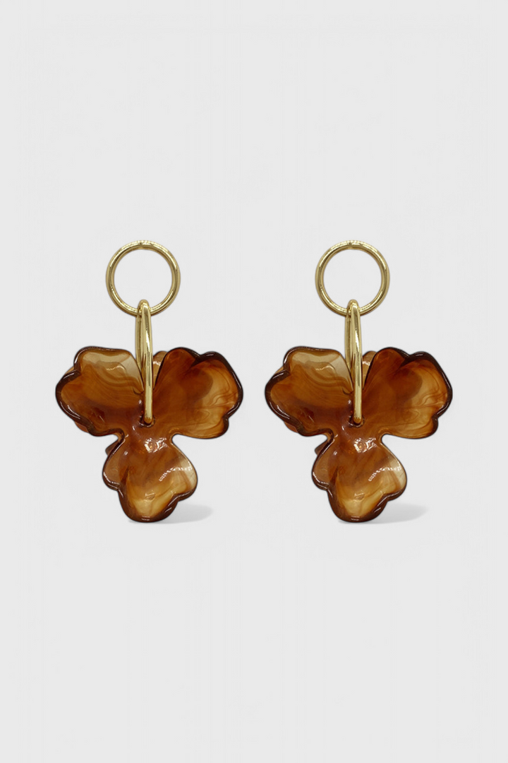 Auskarai su Gėlių Pakabučiu