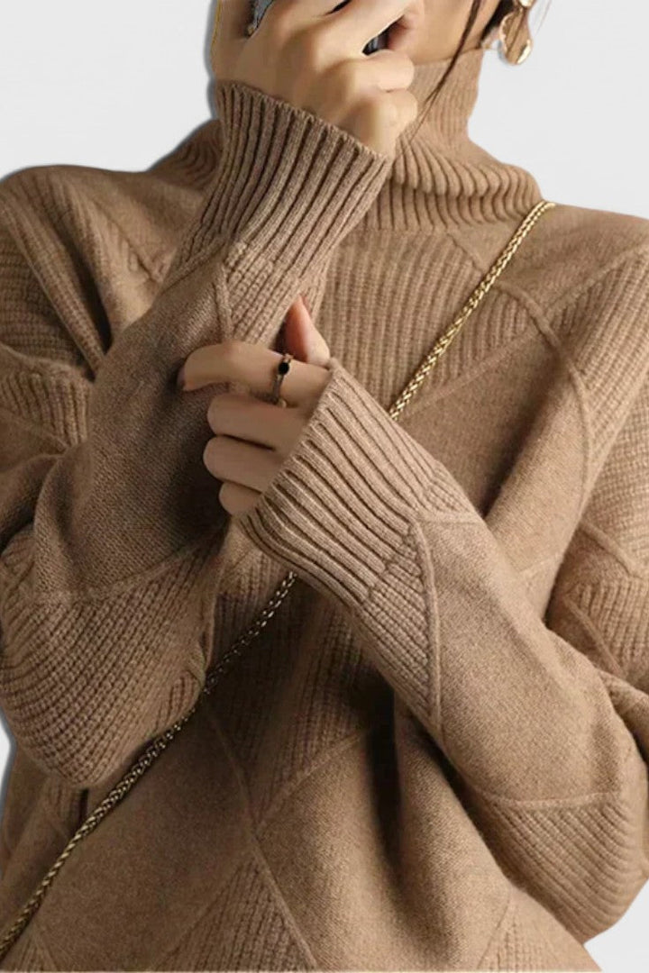 Jasmine | Kašmyro aukštos apykaklės džemperis