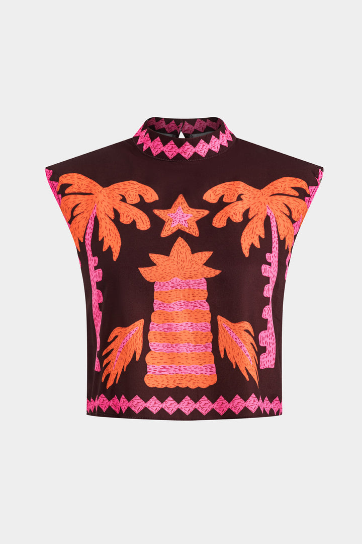 Sloan Topas ir Sijonas Komplektas Kokių Palmių