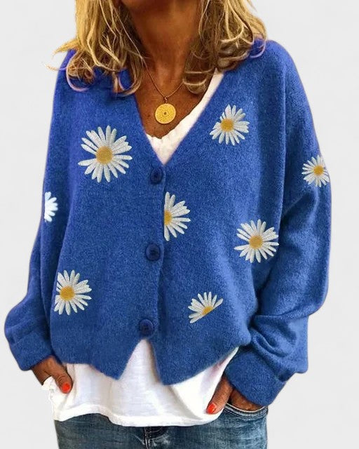 Teresa | Megztinis su gėlių siuvinėjimu