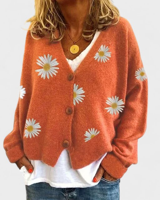 Teresa | Megztinis su gėlių siuvinėjimu