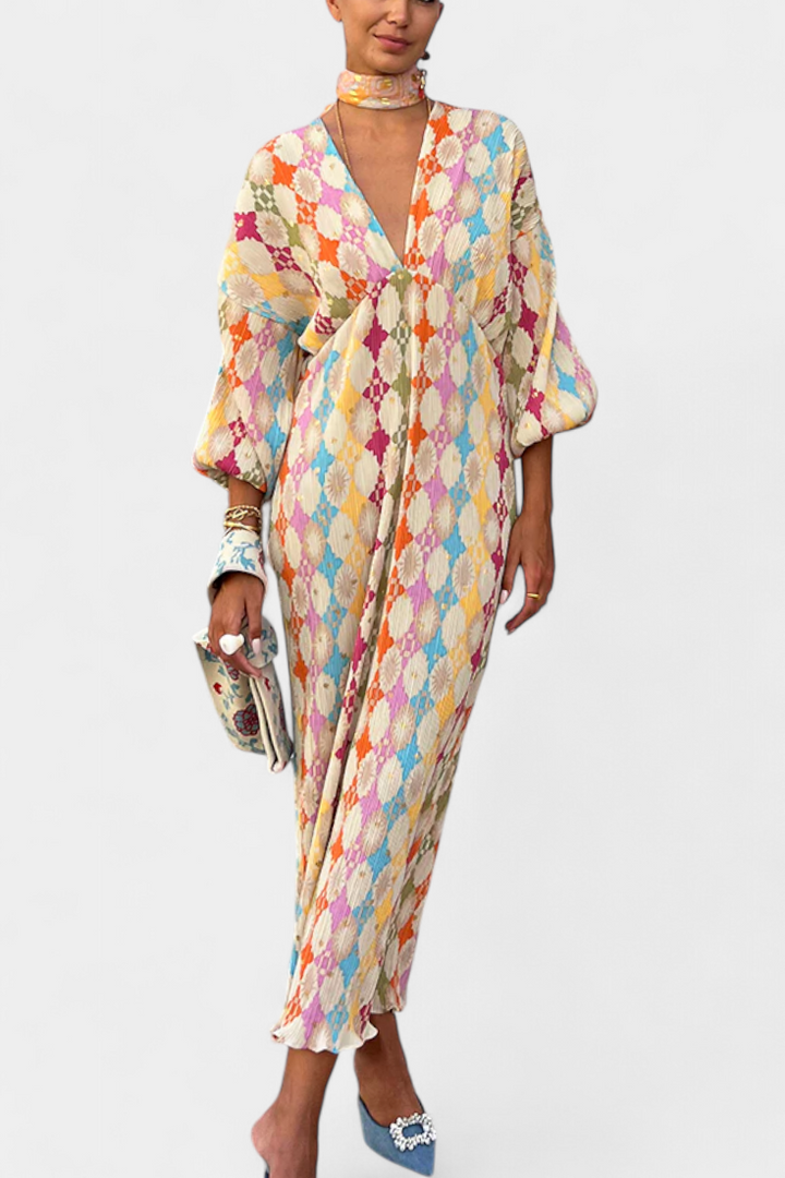 Shanice Maxi Suknelė su Geometriniu Raštu