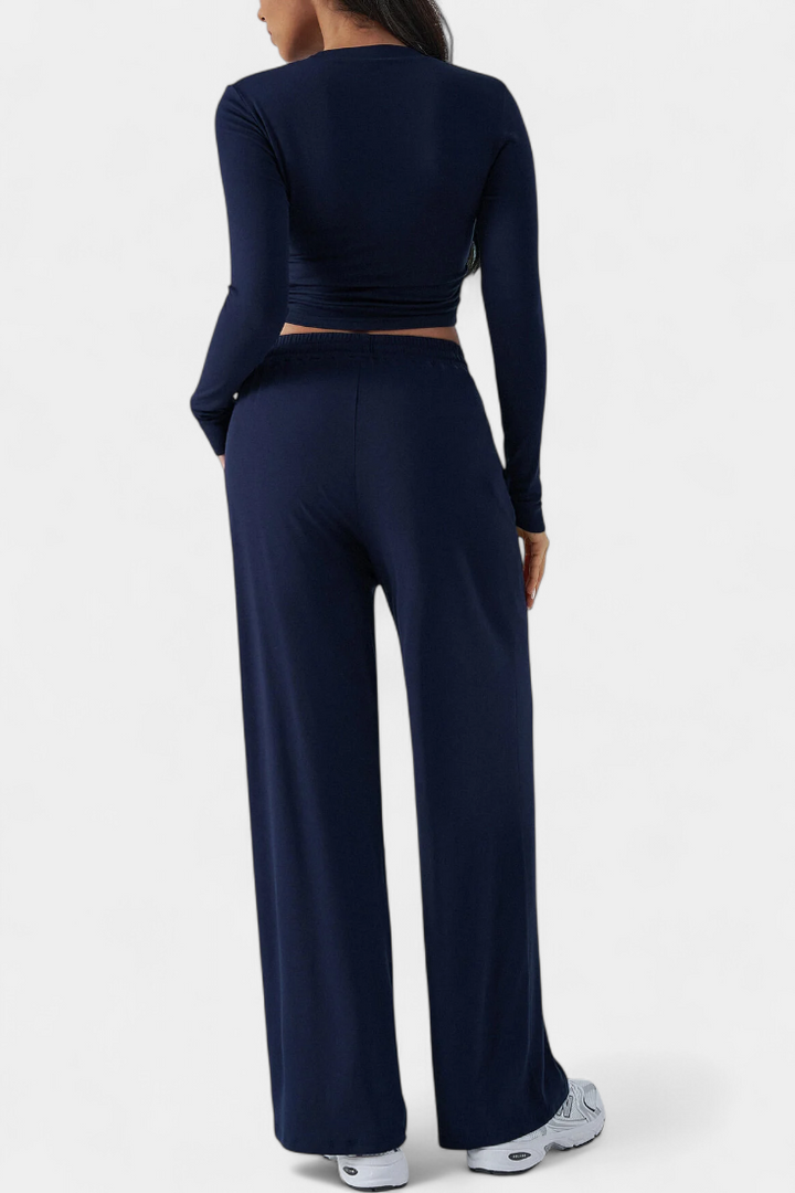 Conjunto Celaena de 2 peças com decote redondo