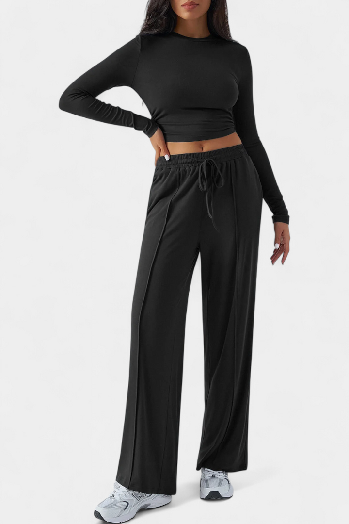 Conjunto Celaena de 2 peças com decote redondo