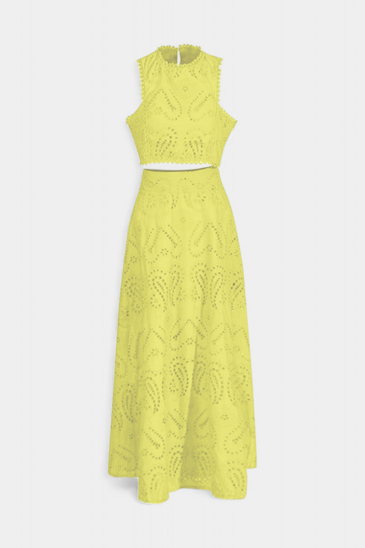 Conjunto Romântico de Flores de Renda Danitza