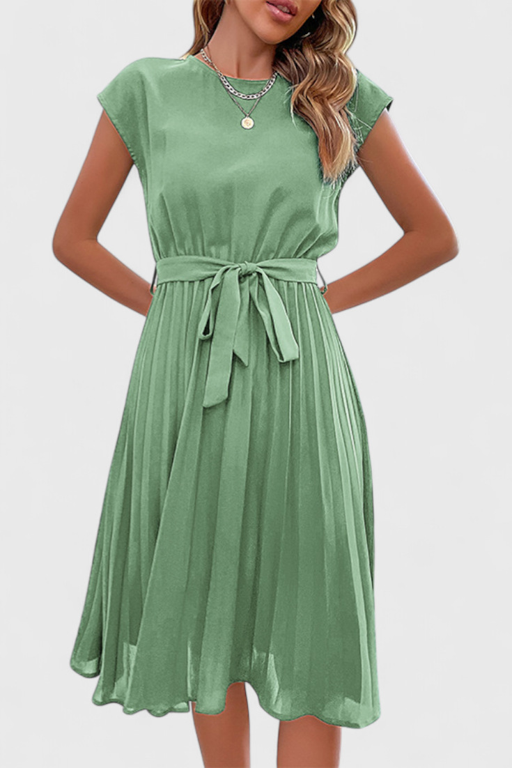 Vestido Midi Luxie Elegants em Tecido Leve com Corte Fluido