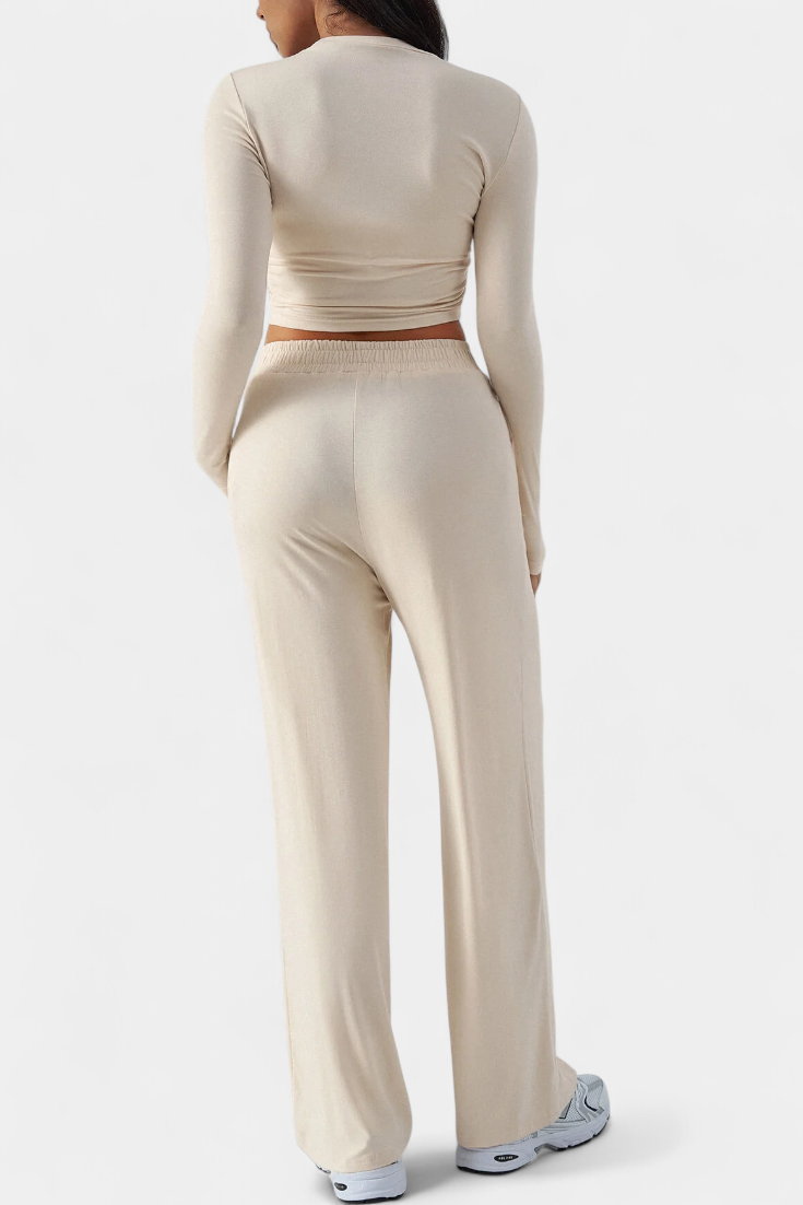 Conjunto Celaena de 2 peças com decote redondo