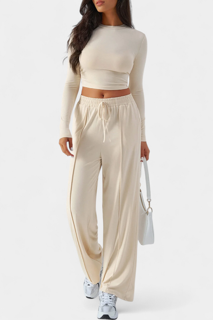 Conjunto Celaena de 2 peças com decote redondo