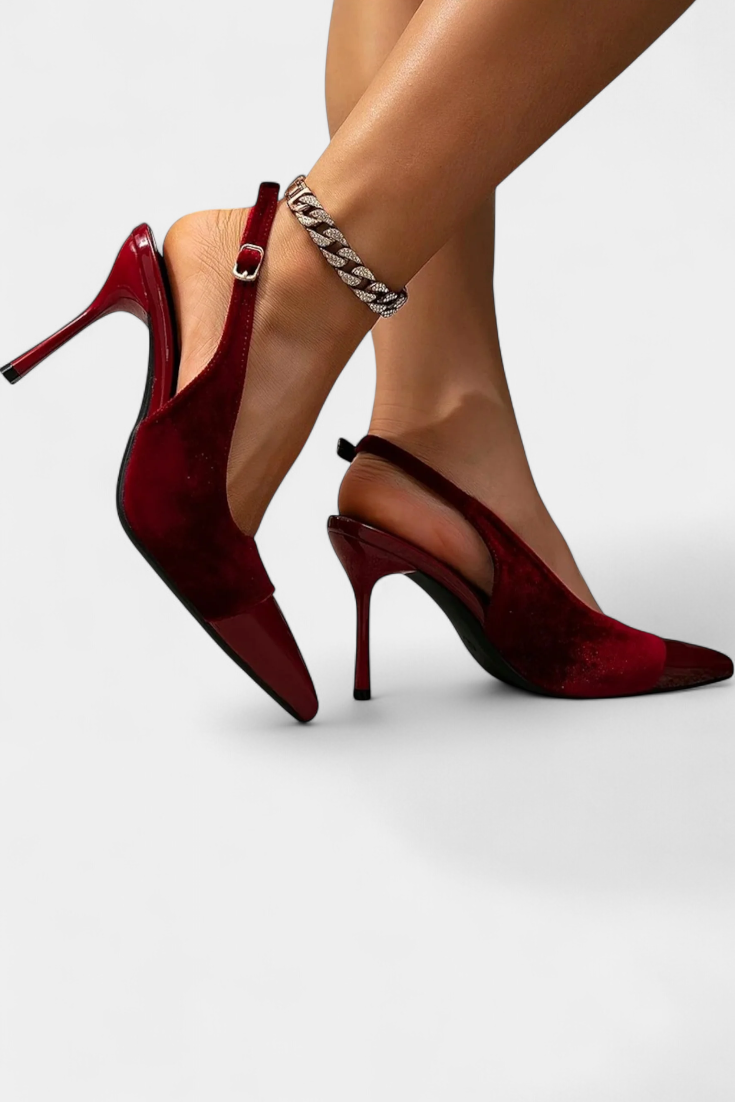 Candice Samta Stiletto Sapatos de Salto Alto com Faixa