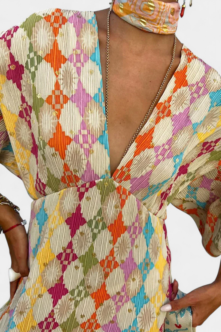 Shanice Maxi Suknelė su Geometriniu Raštu