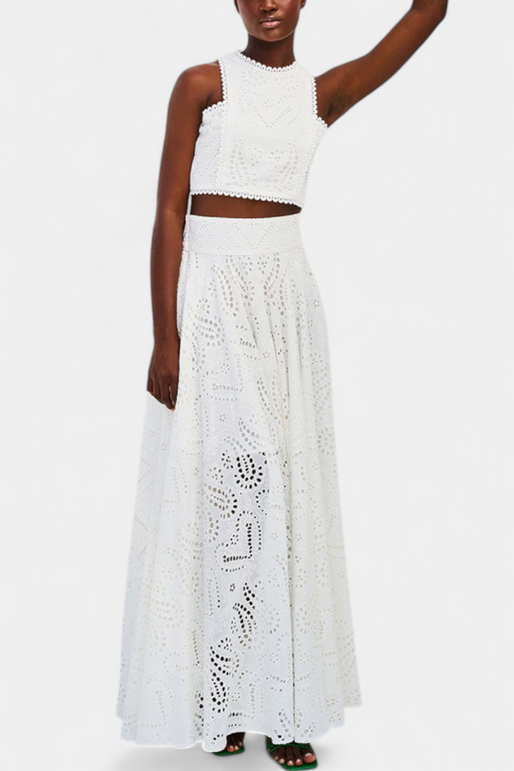 Conjunto Romântico de Flores de Renda Danitza