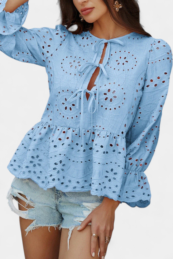 Kayden | Viršus Bohemijos Nėriniais su Laidžiu Kirpimu