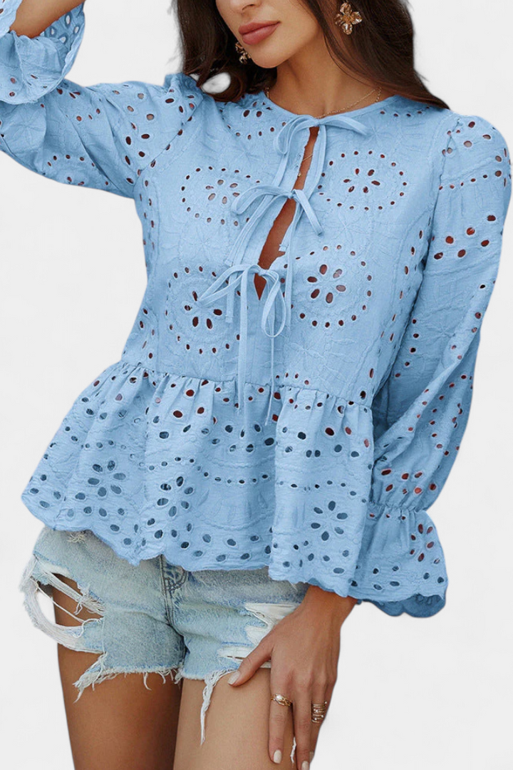 Kayden | Viršus Bohemijos Nėriniais su Laidžiu Kirpimu