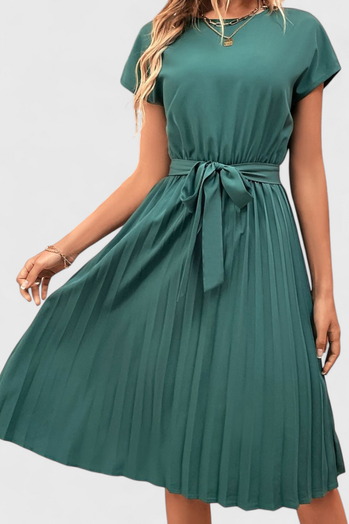 Vestido Midi Luxie Elegants em Tecido Leve com Corte Fluido