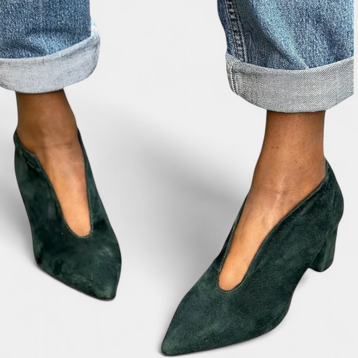 Žalios spalvos Hazel aukšti kulniukai