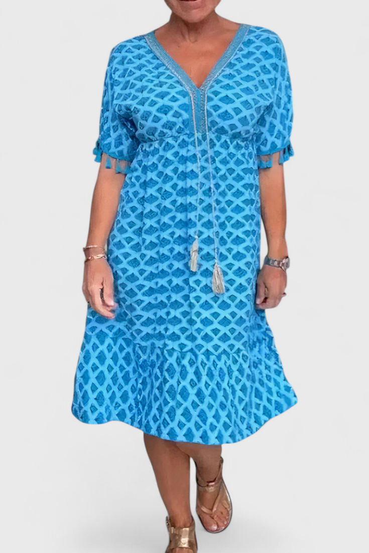 Kirra Boho Chic Suknelė su geometriniu raštu