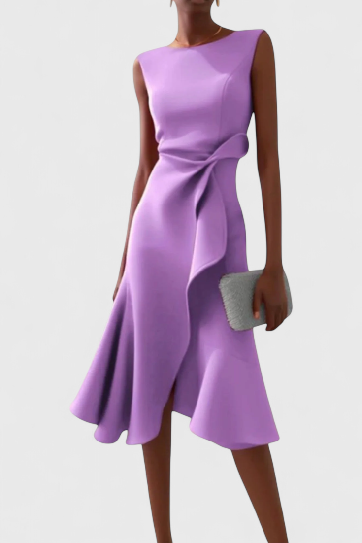 Klaudijos Midi Asimetrinė Suknelė arba Elegantiškas Drabužis