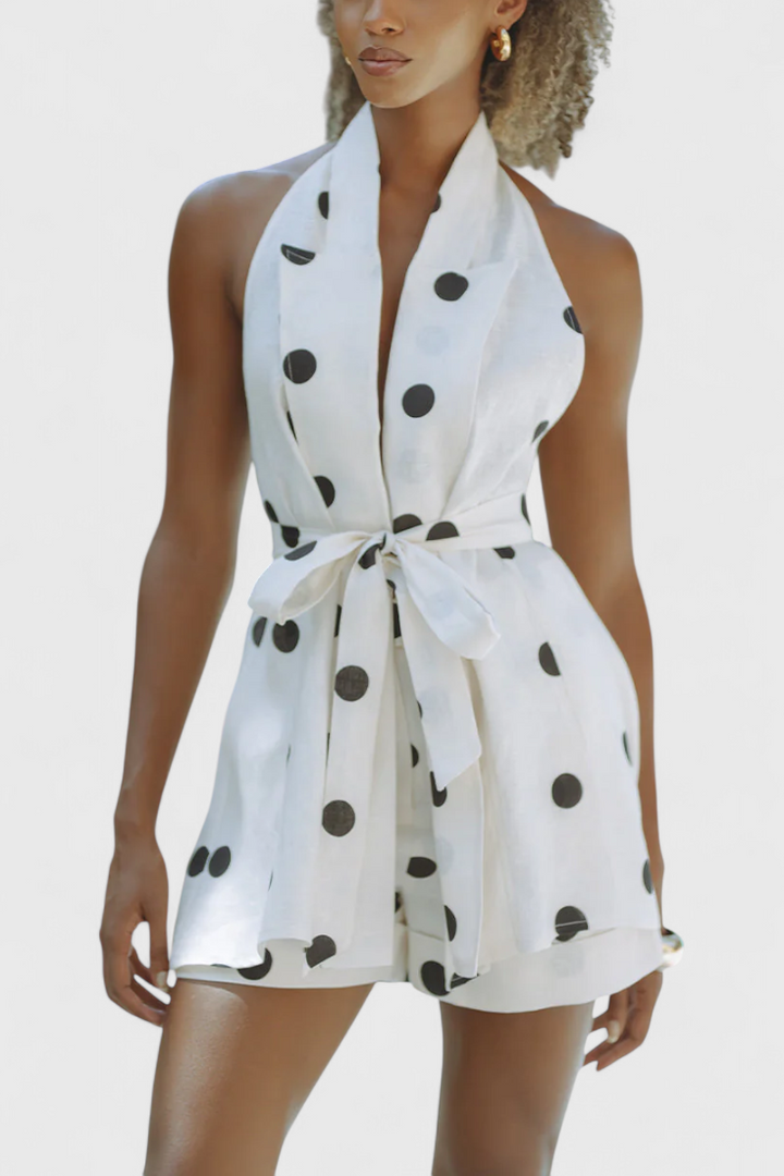 Eshra Halteris Topas ir Šortai su Juostelėmis