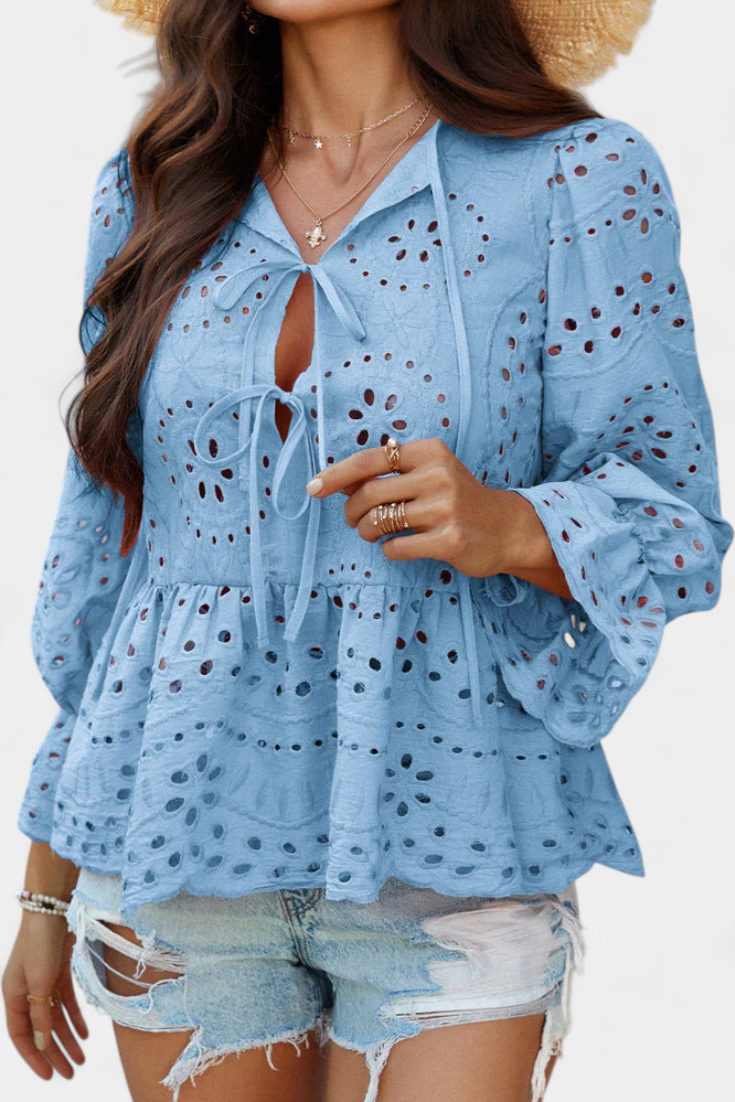 Kayden | Viršus Bohemijos Nėriniais su Laidžiu Kirpimu